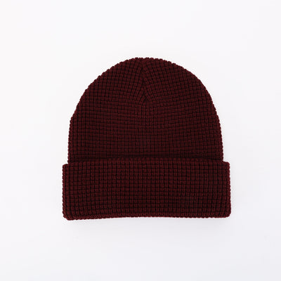Burgundy Waffle Toque