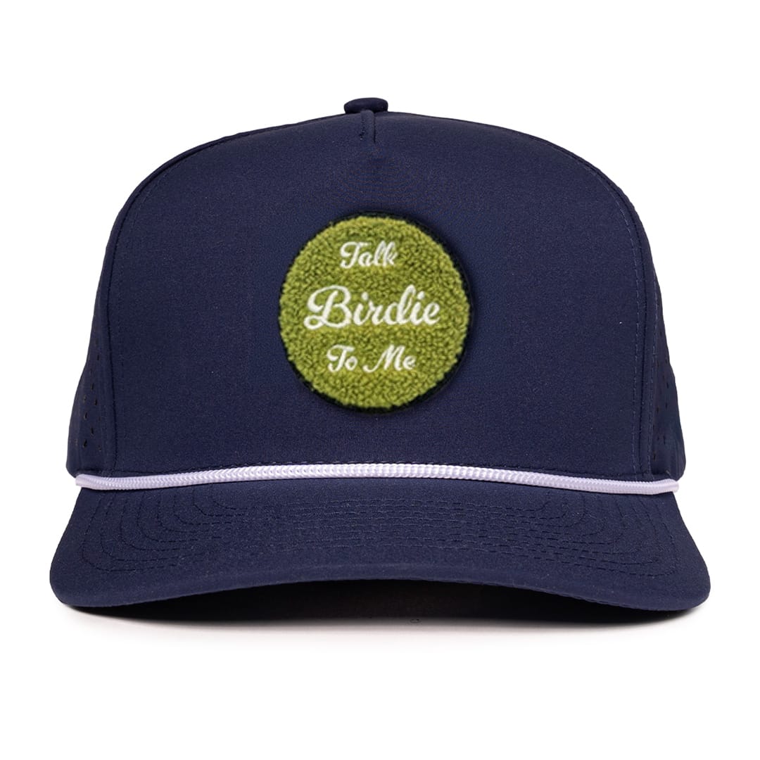 Navy_siganture_talk_birdie_to_me_chenille_patch_hat_six_hats_supply_waterproof_and_sweat_proof_caps_designed_in_Canada