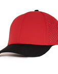 Stealth Red & Black Low Pro Waterproof Hat