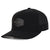 Black signature baseball cap with hex rubber patch waterproof and sweat proof hats designed in canada