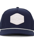 Navy Signature cap Hex range white rubber patch sew on in front waterproof  caps custom made in Canada Six hats Supply