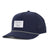 Navy signature blue baseball cap waterproof sweat proof with a white fabric side view