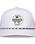 Signature White Crown rubber patch waterproof hat Six hats Supply Designed in Canada