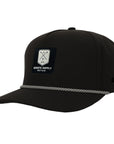 Black Golf Patch Signature Tee Holder Hat W/ Magnetic Ball Marker