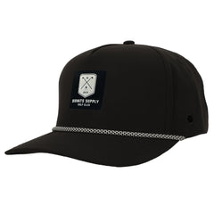 Black Golf Patch Signature Tee Holder Hat W/ Magnetic Ball Marker