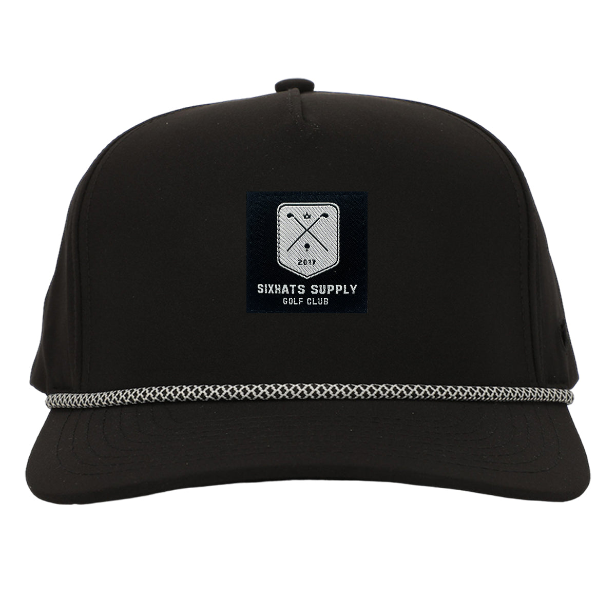 Black Golf Patch Signature Tee Holder Hat W/ Magnetic Ball Marker