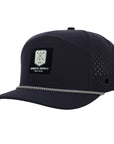 Navy Black Golf Patch Tradesman Tee Holder Hat W/ Magnetic Ball Marker