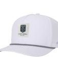 White Golf Patch Signature Tee Holder Hat W/ Magnetic Ball Marker