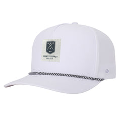 White Golf Patch Signature Tee Holder Hat W/ Magnetic Ball Marker