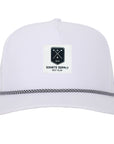 White Golf Patch Signature Tee Holder Hat W/ Magnetic Ball Marker