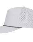 White W/ Black Golf Patch Tradesman Tee Holder Hat W/ Magnetic Ball Marker