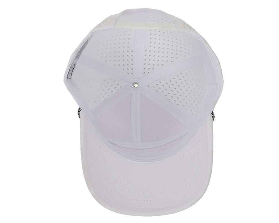 White Golf Patch Tradesman Tee Holder Hat W/ Magnetic Ball Marker