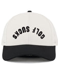 Tan & Black Golf Sucks Low Pro Waterproof Hat