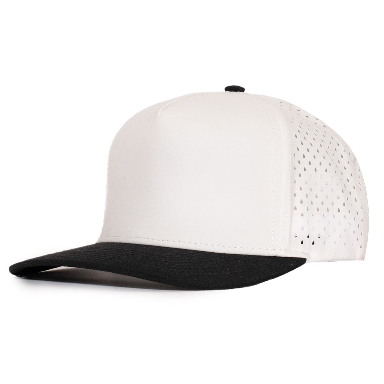 Tan signature with black brim 5 hat panel waterproof and sweat proof cap designed in Canada Six Hats Supply 