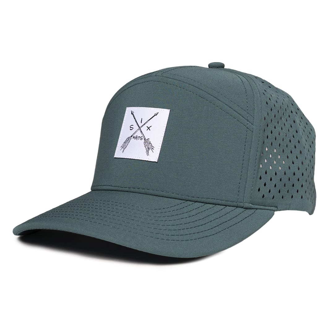 Teal_tradesman_arrow_patch_six_hats_supply_designed_in_Canada_waterproof