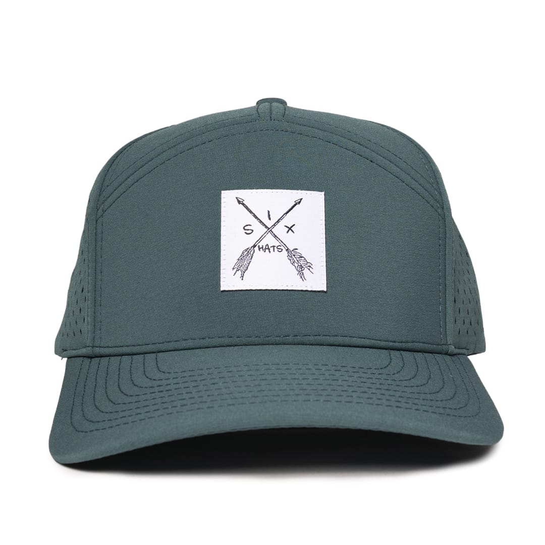 Teal_tradesman_arrow_patch_six_hats_supply_designed_in_Canada_waterproof_hat