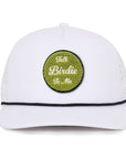 White_Signature_waterproof_sweat_proof_hats_Talk_Birdie_to_me_chenille_patch_designed_in_Canada