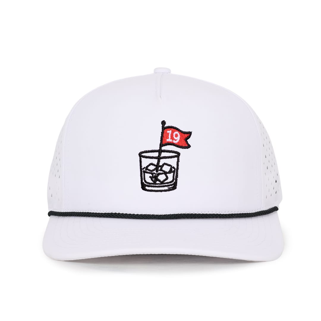 White 19th Hole Signature Waterproof Hat