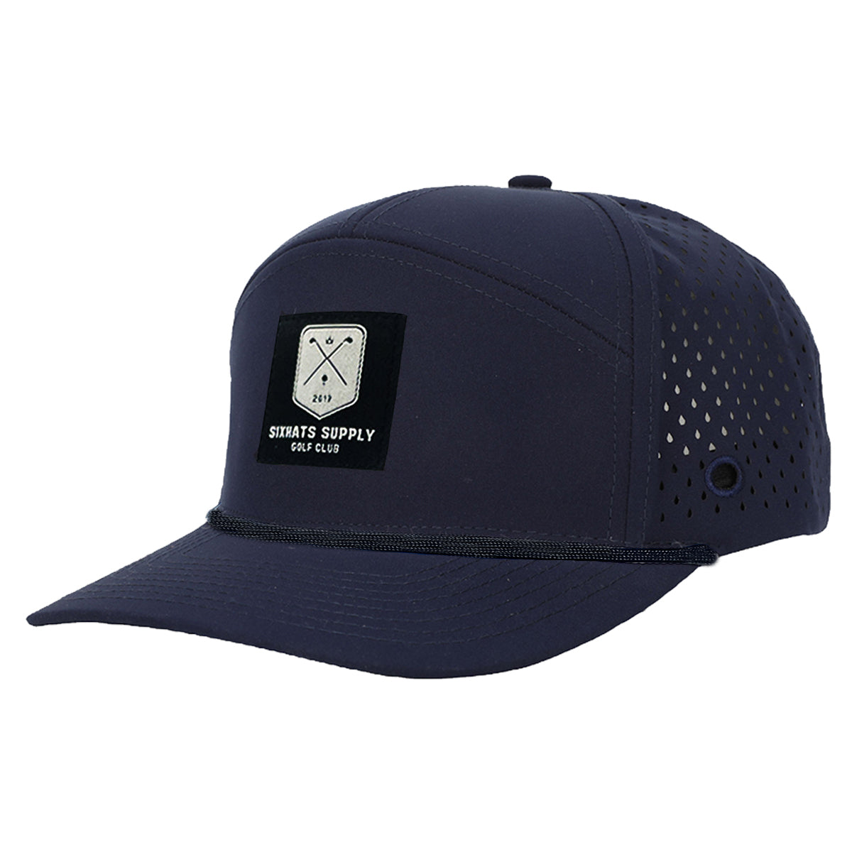 Navy Golf Black Rope Tradesman Tee Holder Hat W/ Magnetic Ball Marker