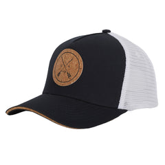 Navy & White Mesh Arrow Snapback Hat