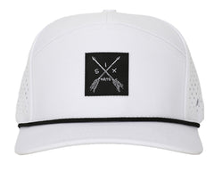 White Arrow Tee Holder Hat w/ Magnetic Ball Marker