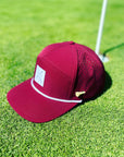 Burgundy Arrow  Tee Holder Hat w/ Magentic Ball Marker