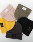 Beige Folding Beanie